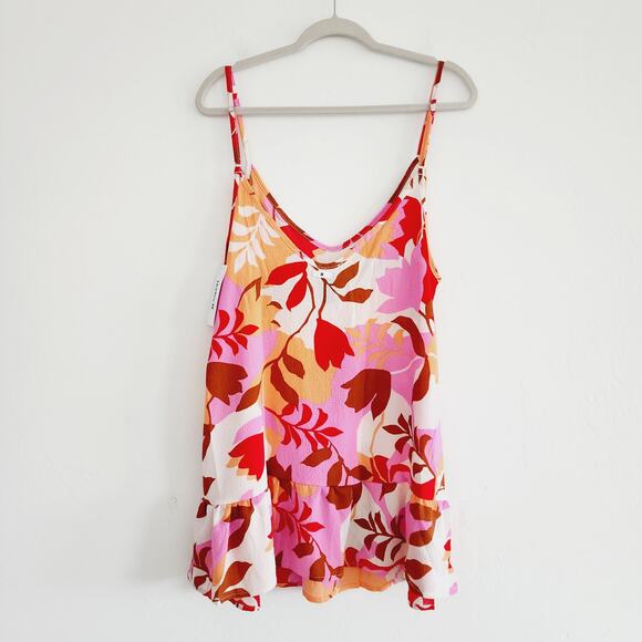 Hurley Dresses & Skirts - Hurley Swimsuit Cover-Up Mini Dress Spaghetti Straps Size Medium